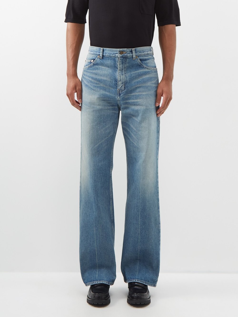 

Расклешенные джинсы 70-х годов Saint Laurent, синий