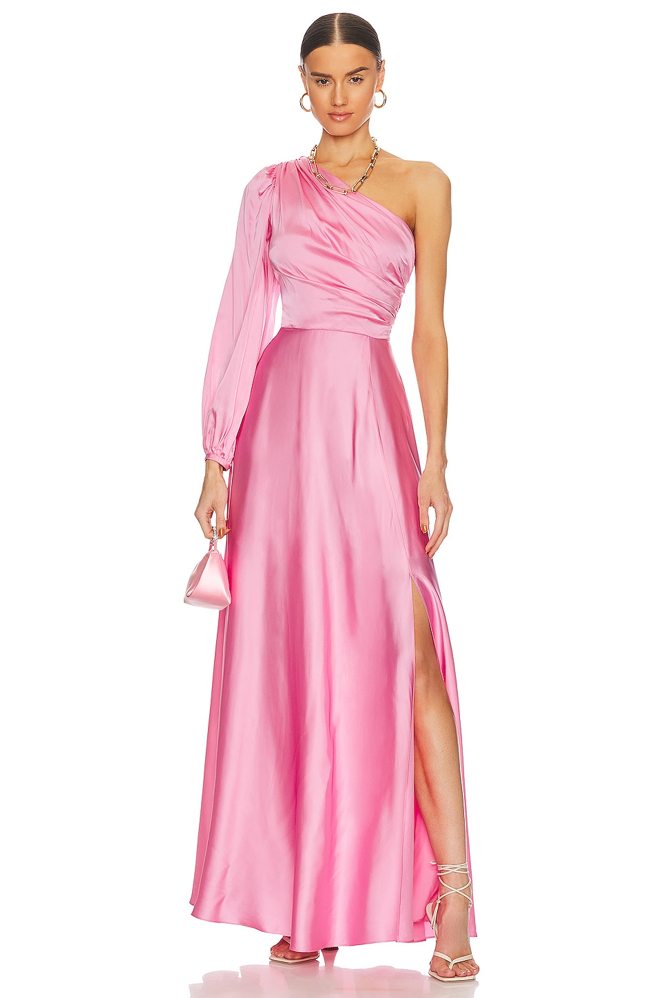 Платье AMUR Elsabet One Shoulder Gown, цвет Calla Lily