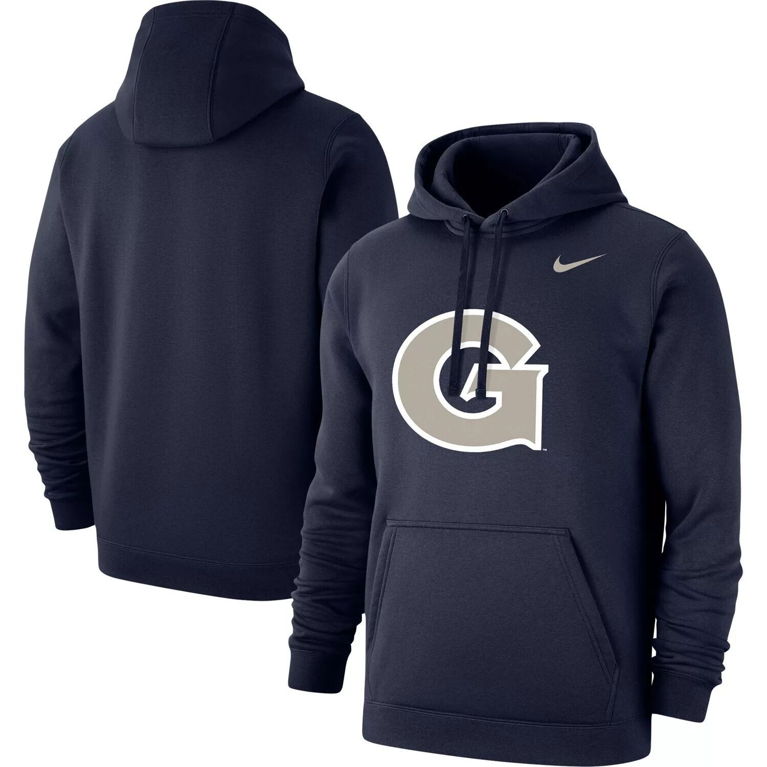 

Мужской темно-синий пуловер с капюшоном и логотипом Georgetown Hoyas Primary Club Nike