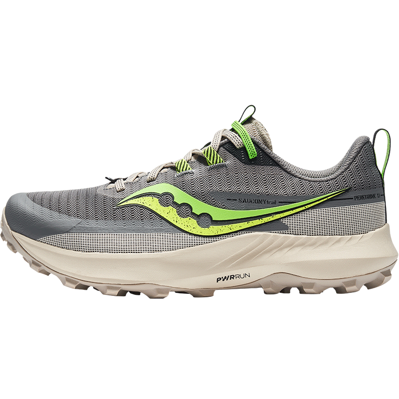 Кроссовки амортизирующие Saucony Peregrine Falcon 13 для бега по пересеченной местности, серый / зеленый мужские кроссовки stlylish удобная спортивная обувь для бега бега прогулок уличная спортивная обувь спортивная обувь для мужчин
