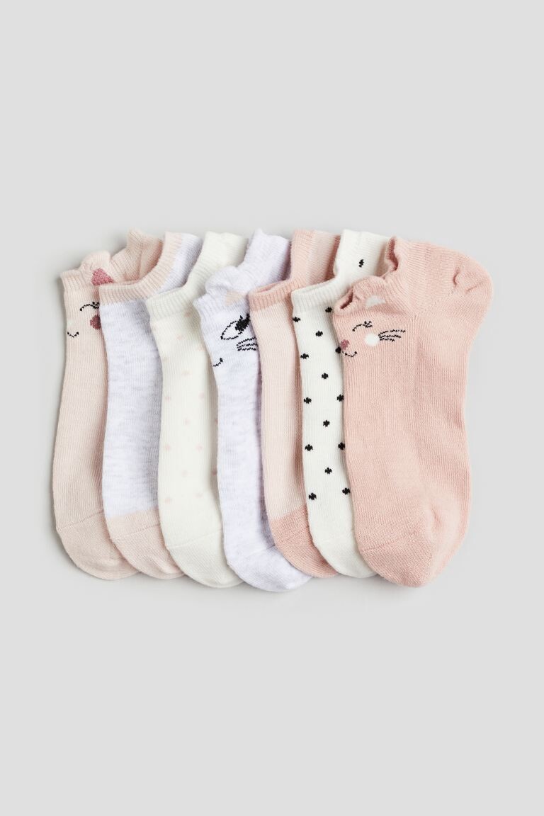 

Упаковка из 7 носков-кроссовок H&M, розовый