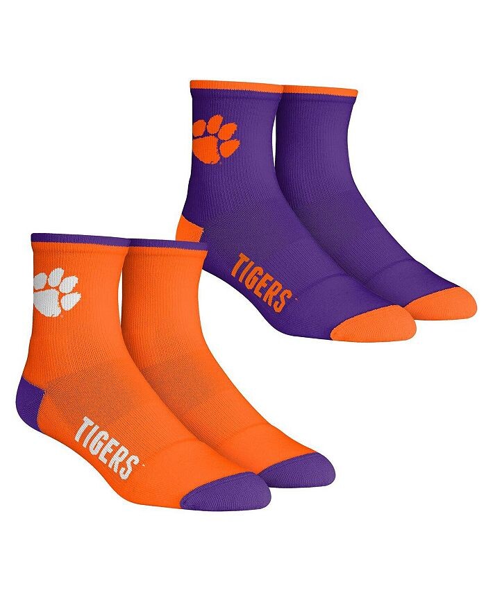 

Мужские носки Clemson Tigers Core Team, комплект из 2 носков длиной четверть длины Rock 'Em, мультиколор