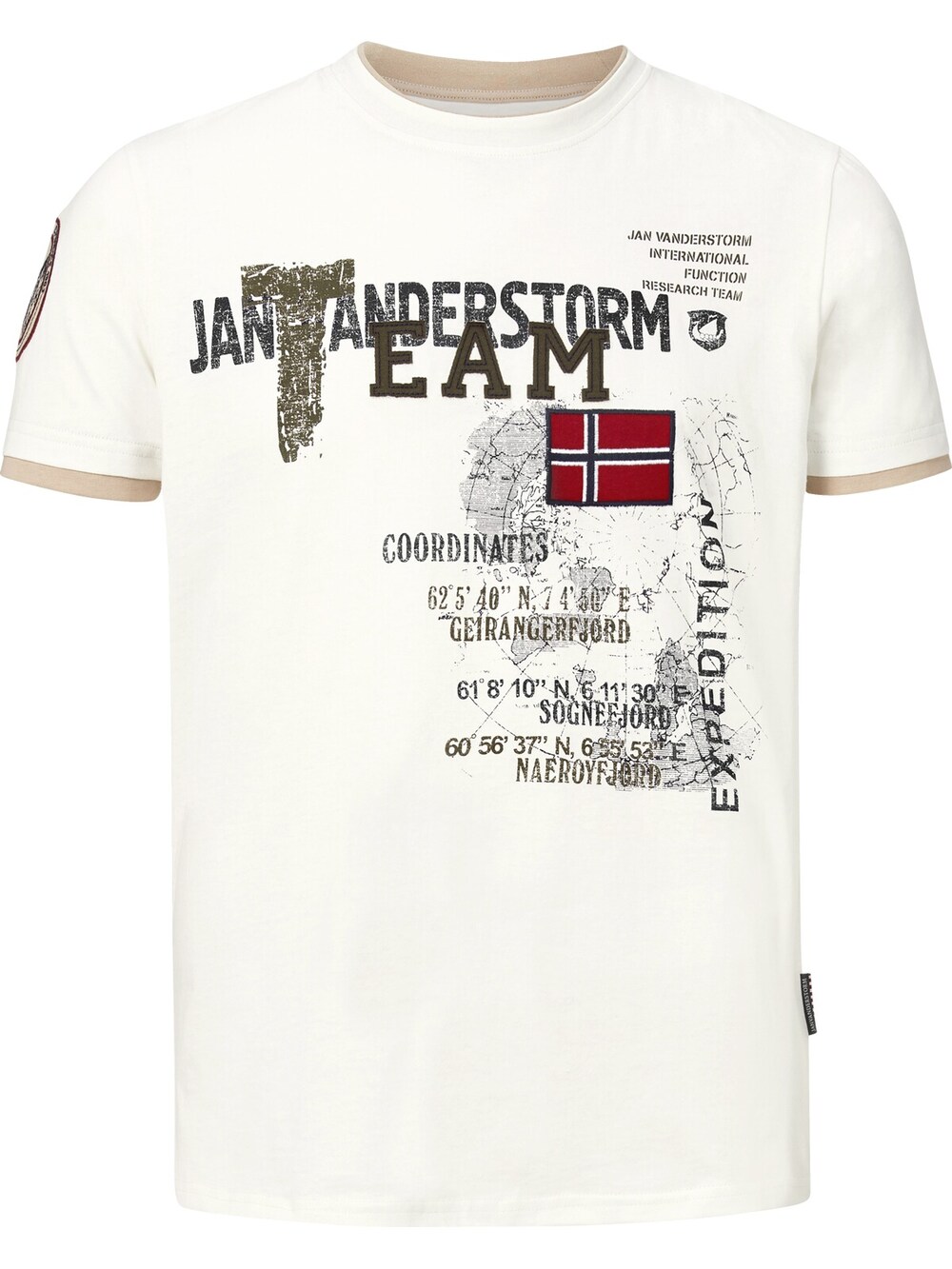Футболка Jan Vanderstorm Sölve, белый футболка jan vanderstorm lavrans белый