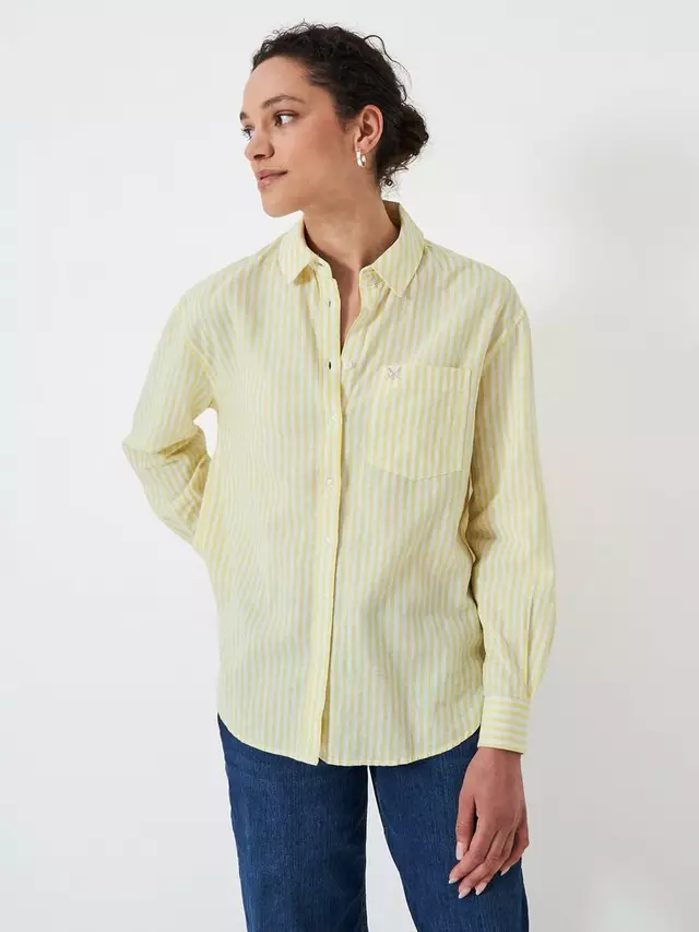 

Рубашка Crew Clothing Linen Blend, цвет lemon/yellow