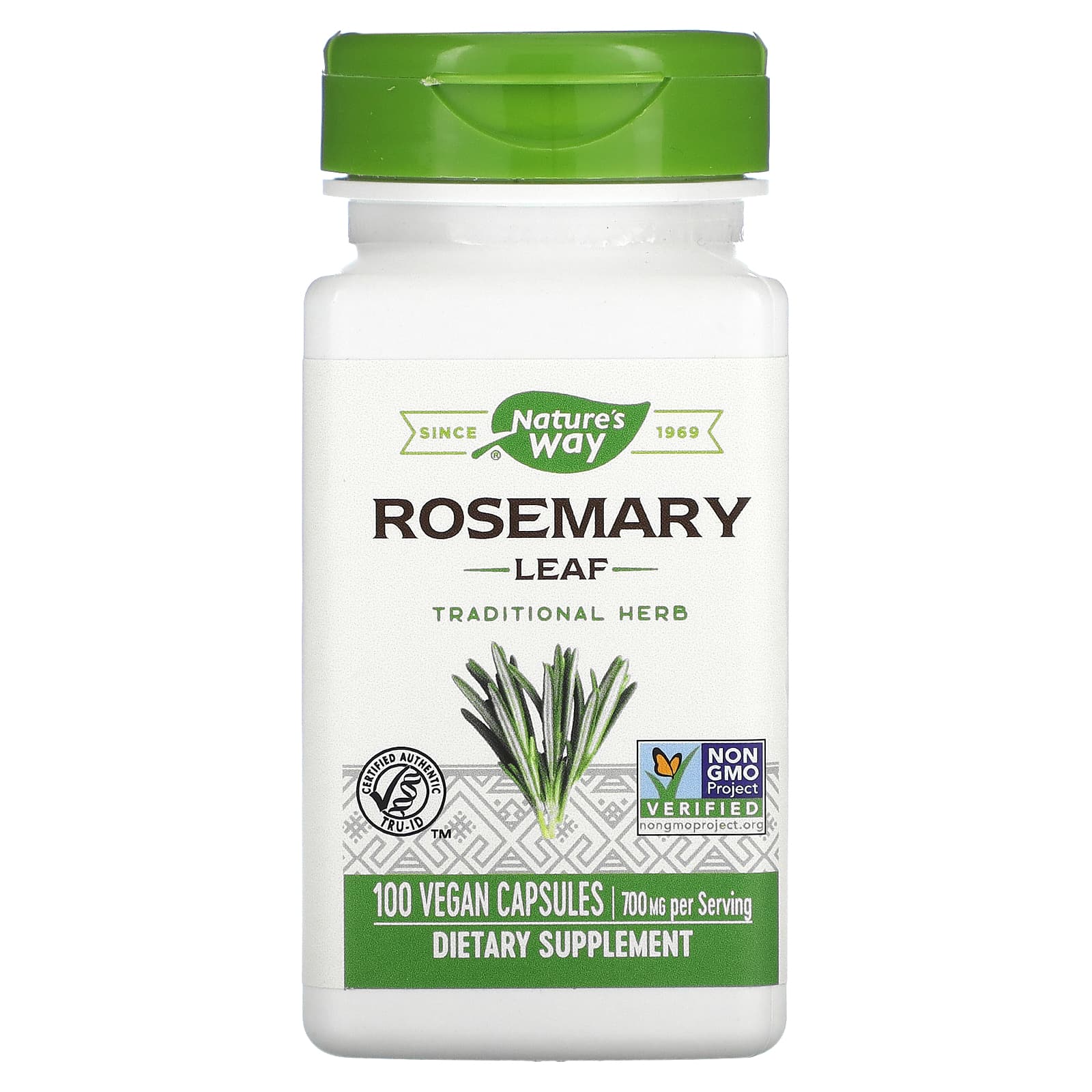 Nature's Way Rosemary Leaf 350 mg 100 Vegetarian Capsules