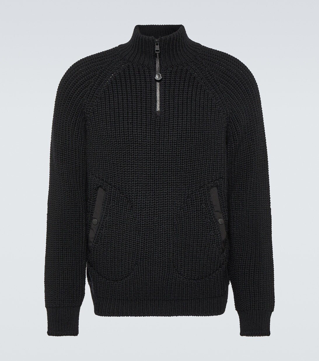

Шерстяной свитер с полумолнией x pharrell williams Moncler Genius, черный