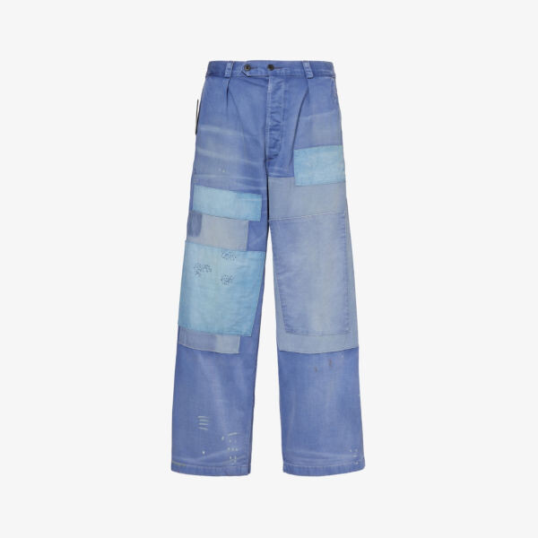 

Хлопковые брюки свободного кроя в стиле пэчворк Polo Ralph Lauren, цвет napeague