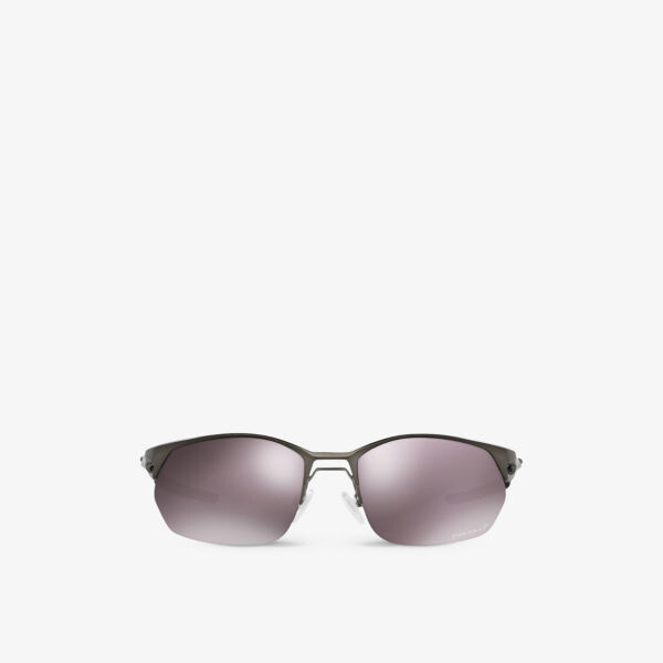 

OO4145 Солнцезащитные очки Wire Tap 20 в металлической прямоугольной оправе Oakley, серый