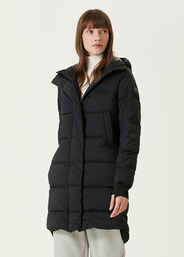 

Черное пуховое пальто с капюшоном alliston Canada Goose, Черный