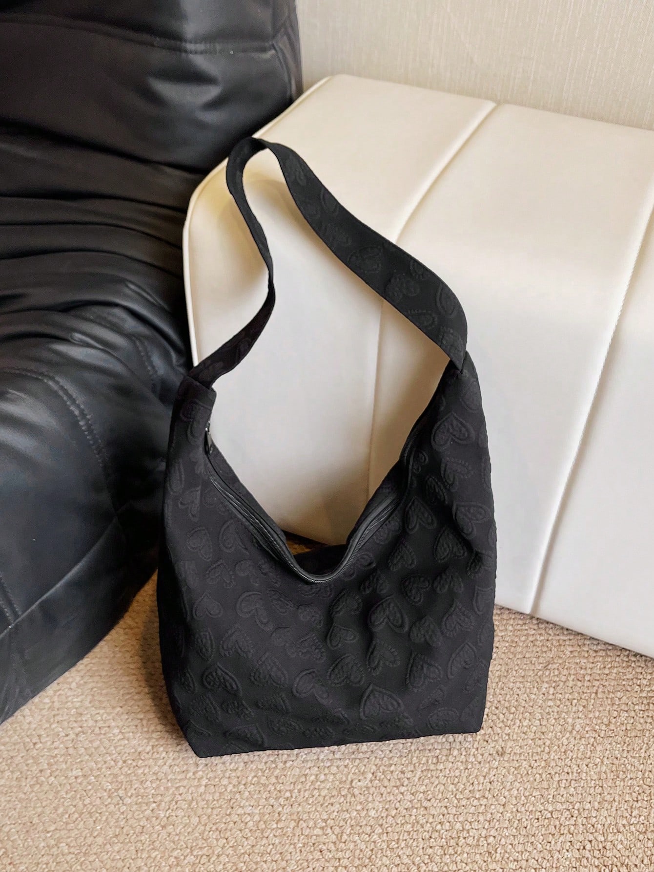 Легкая деловая повседневная минималистичная вельветовая сумка через плечо для девочек-подростков, черный