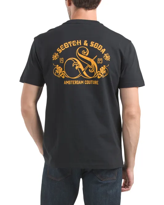 

Футболка свободного кроя с короткими рукавами и логотипом Scotch & Soda, черный