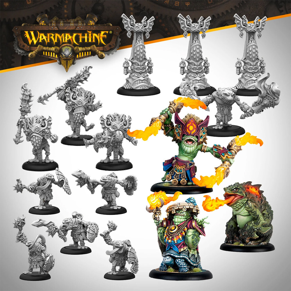 

Миниатюра Steamforged Games Warmachine: Southern Kriels Fire Tongue Warriors Cadre