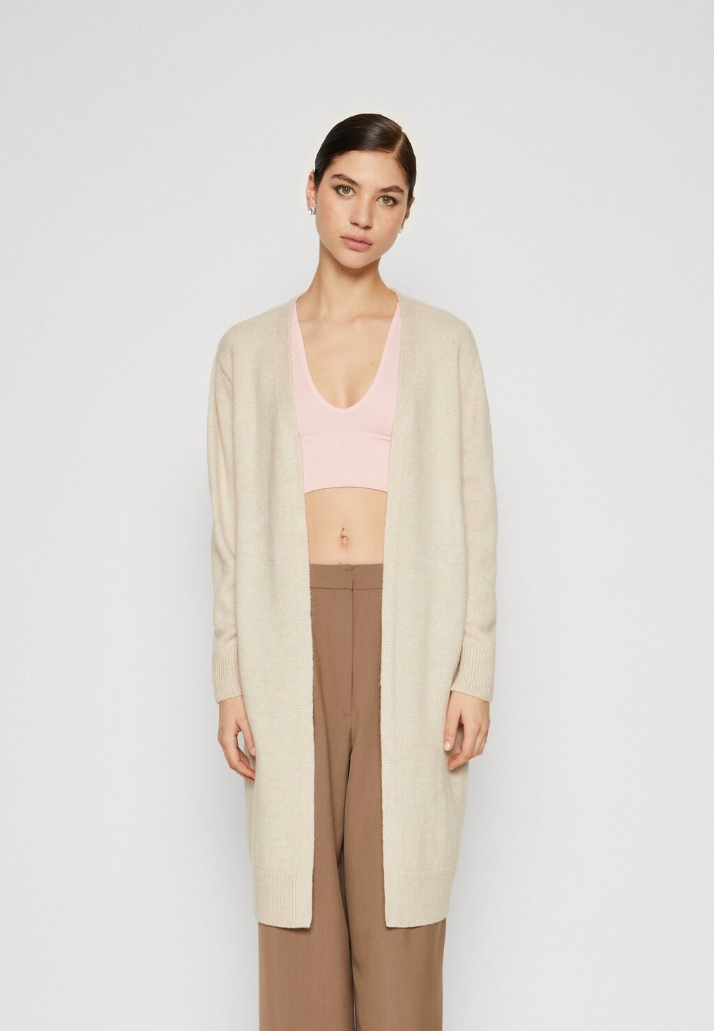 

Кардиган Jdylibby Open Long Cardigan JDY, цвет sandshell melange