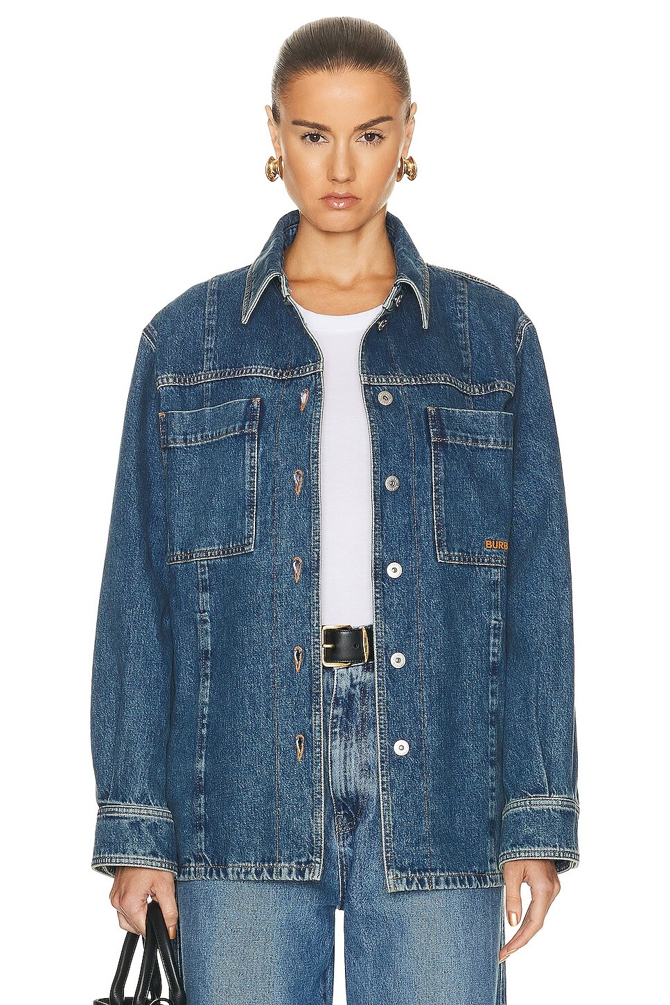 

Рубашка Burberry Benssen Shirt, цвет Classic Blue