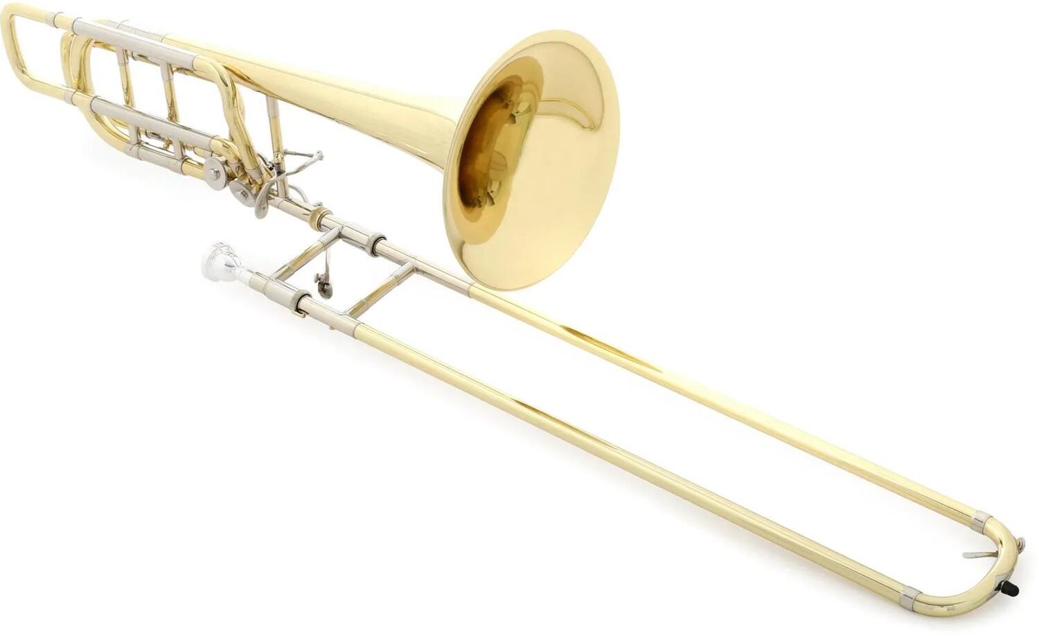 

Профессиональный бас-тромбон Bach 50B3O Stradivarius — прозрачный лак, с желтым латунным раструбом
