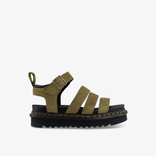 

Замшевые сандалии blaire на плоской подошве с несколькими ремешками Dr. Martens, зеленый