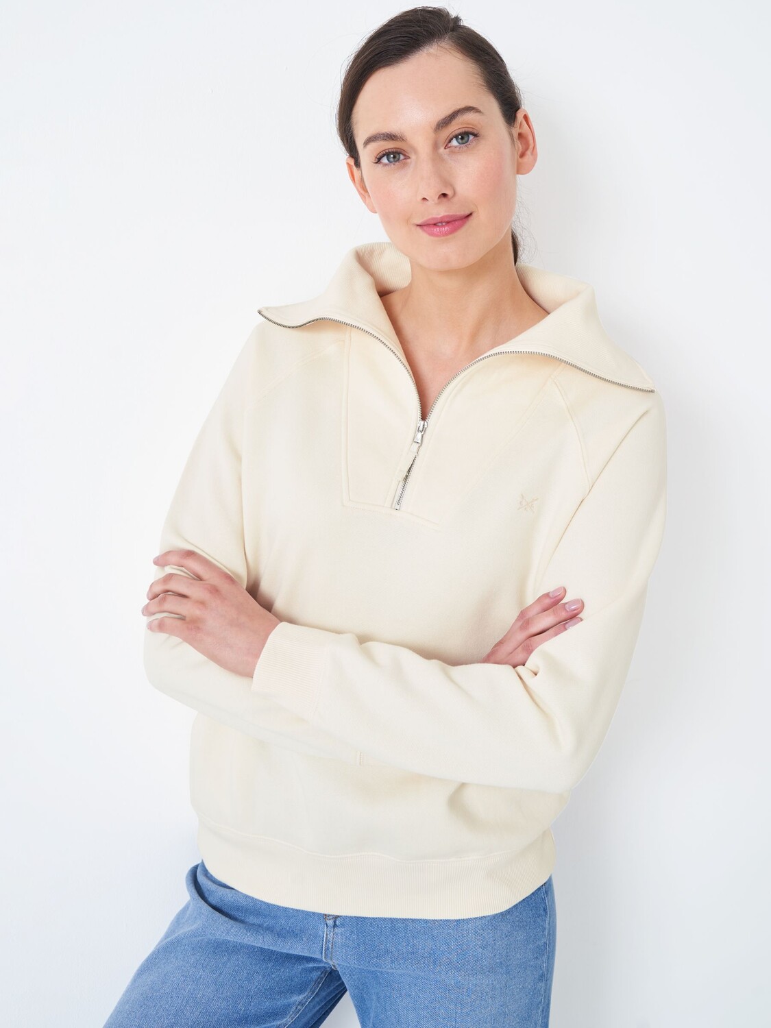 

Толстовка Crew Clothing с воротником на молнии, облако