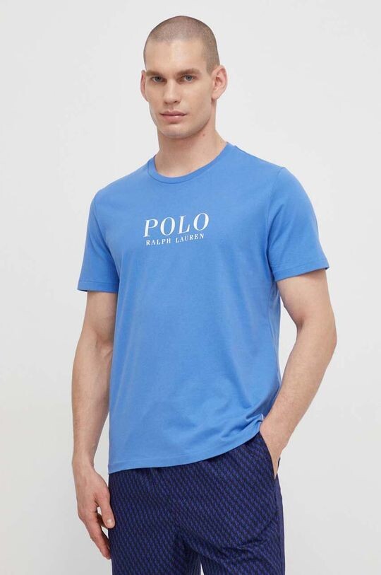 

Хлопковая пижамная футболка Polo Ralph Lauren, синий