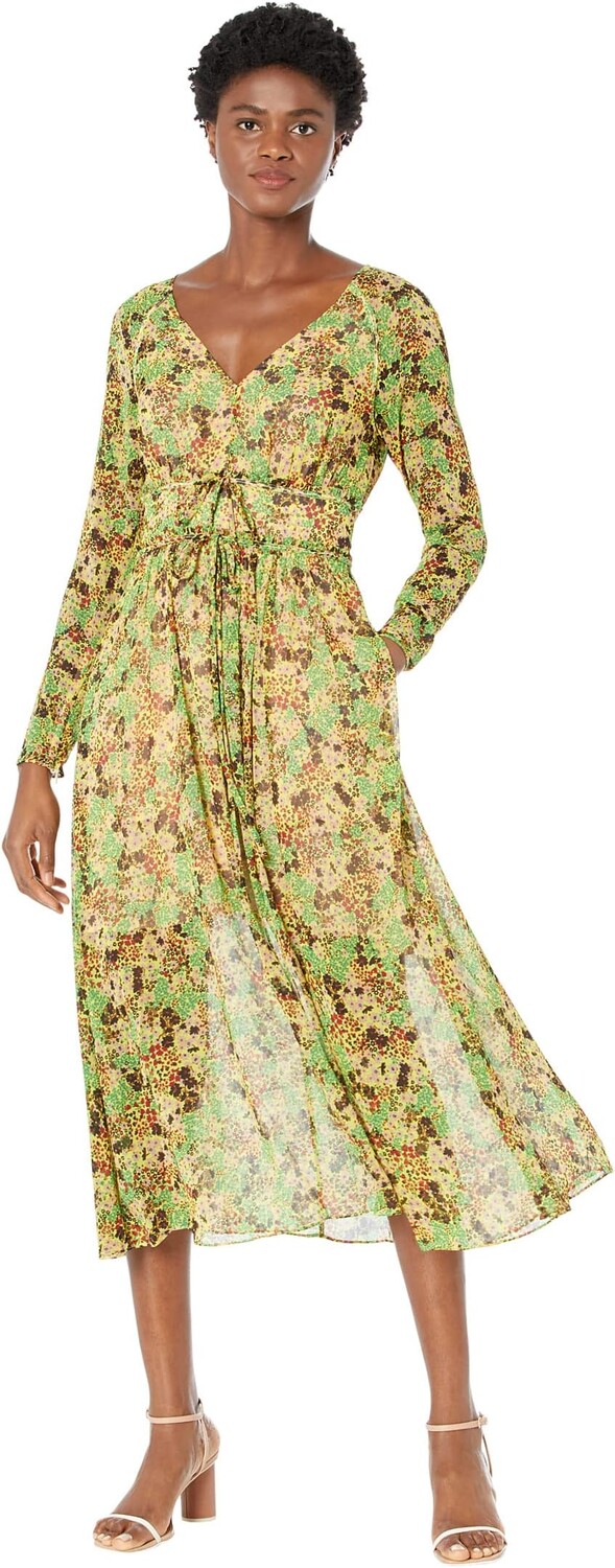 

Платье миди с завязками Umah Ted Baker, цвет Light Yellow