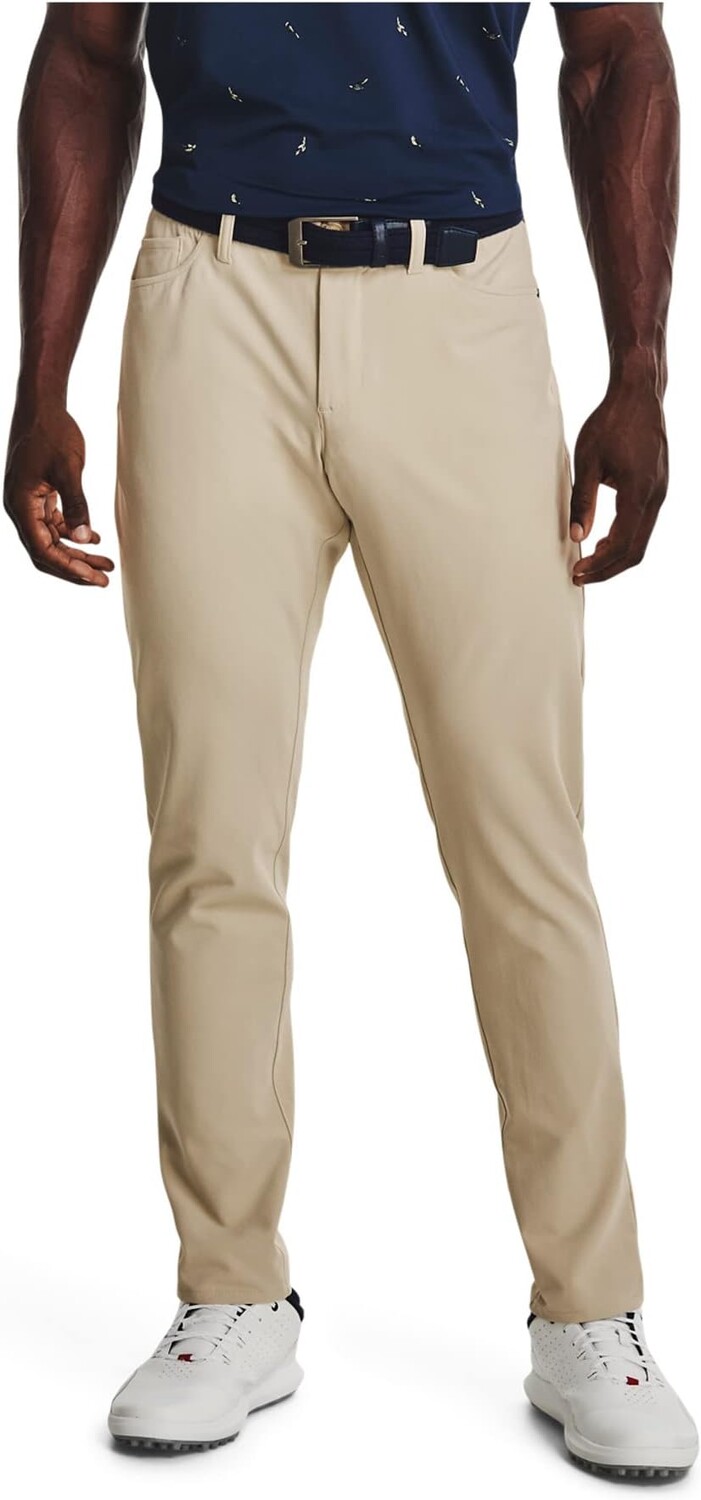 

Брюки с пятью карманами для водителя Under Armour Golf, цвет Khaki Base/White