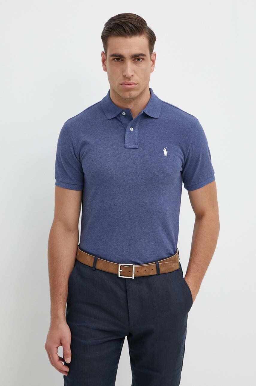 

Хлопковое поло Polo Ralph Lauren, синий