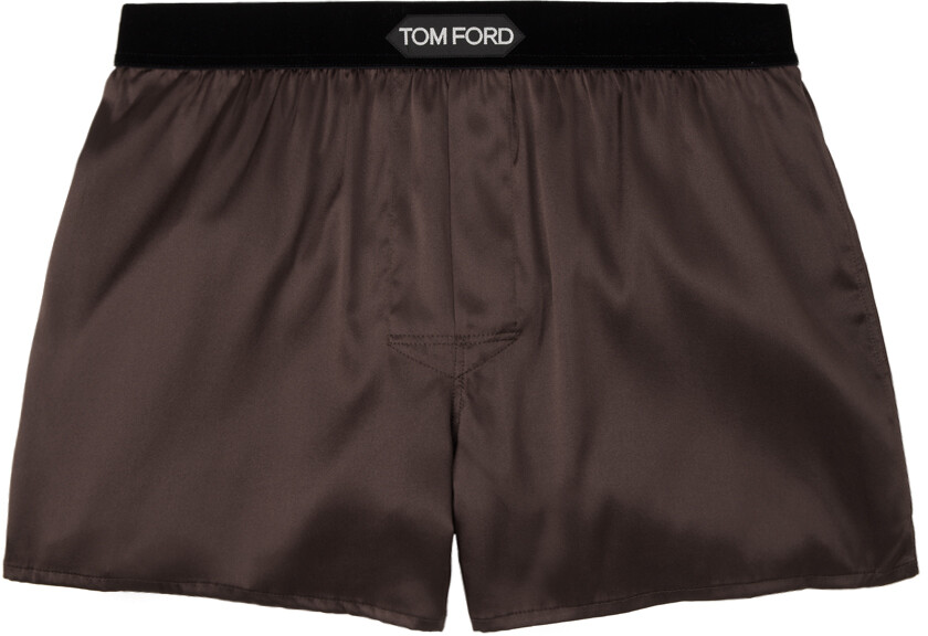 

Коричневые боксеры с нашивками TOM FORD