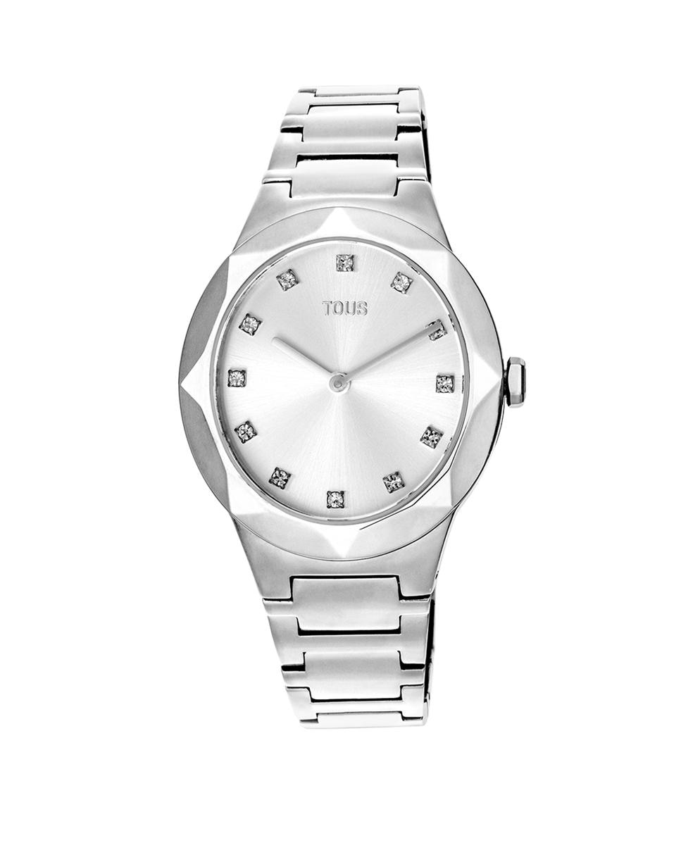 Аналоговые женские часы Karat Oval со стальным браслетом Tous, серебро