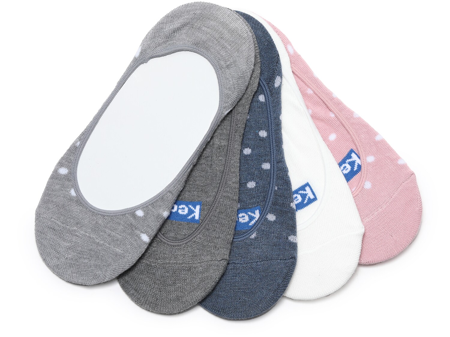 цена Комплект из 5 пар носков Keds Extra Low Cut, серый/розовый/синий