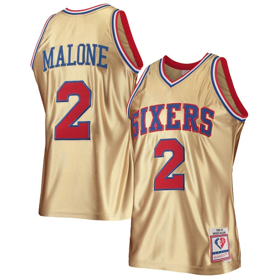 

Джерси Mitchell & Ness Philadelphia 76Ers, золотой