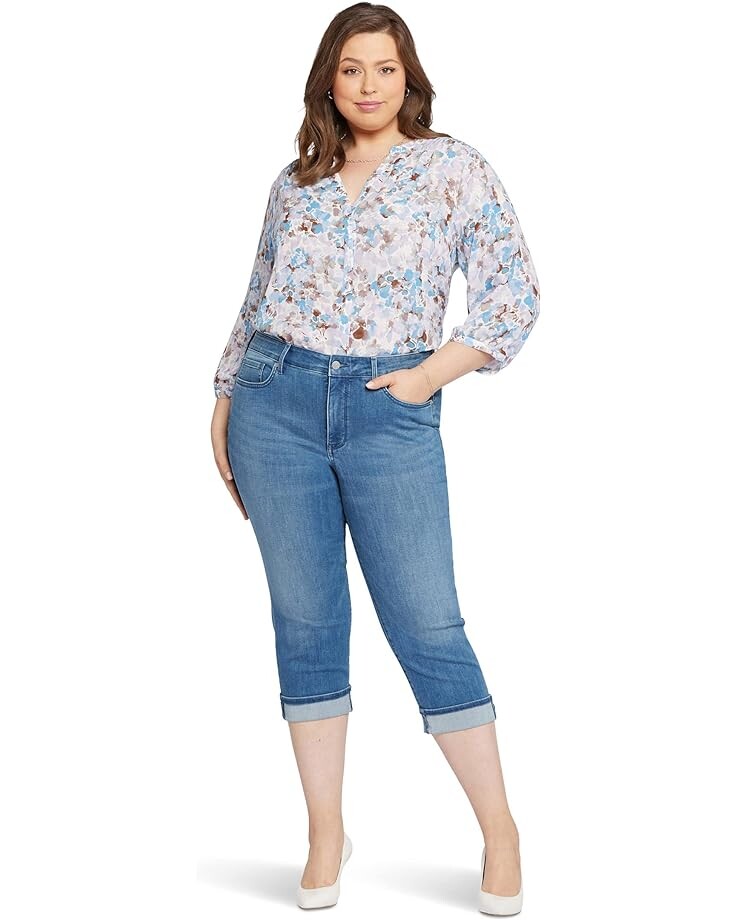 

Джинсы NYDJ Plus Size Marilyn Crop Cuff in Stunning, цвет Stunning