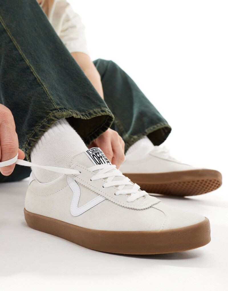 

Vans – Белоснежные спортивные кроссовки на низкой резиновой подошве
