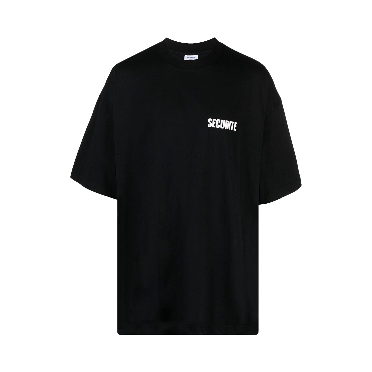 

Футболка Vetements Securite, черная, Черный