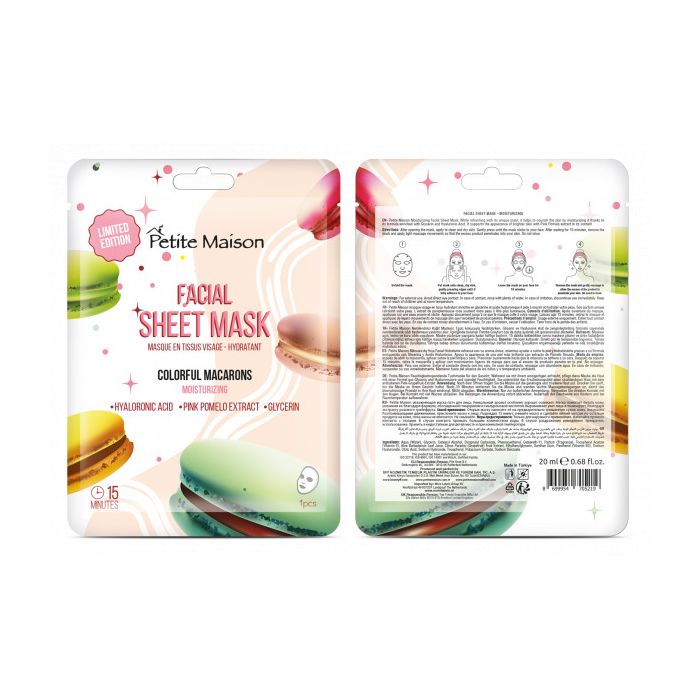 Маска для лица Mascarilla Facial Colorful Macarons Petite Maison, 20 ml маска для лица irc 247 4d экстра увлажняющий крем с гиалуроновой кислотой и маска для сухой и чувствительной кожи