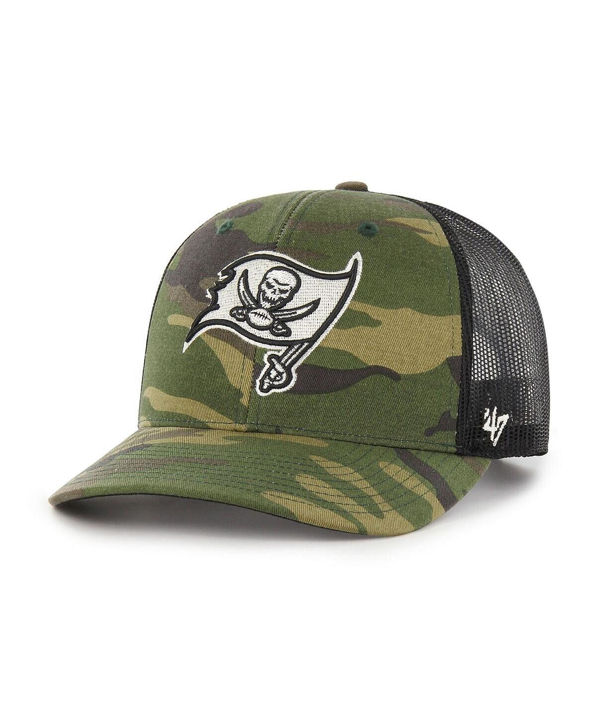 

Мужская камуфляжная, черная регулируемая кепка Tampa Bay Buccaneers Trucker '47 Brand