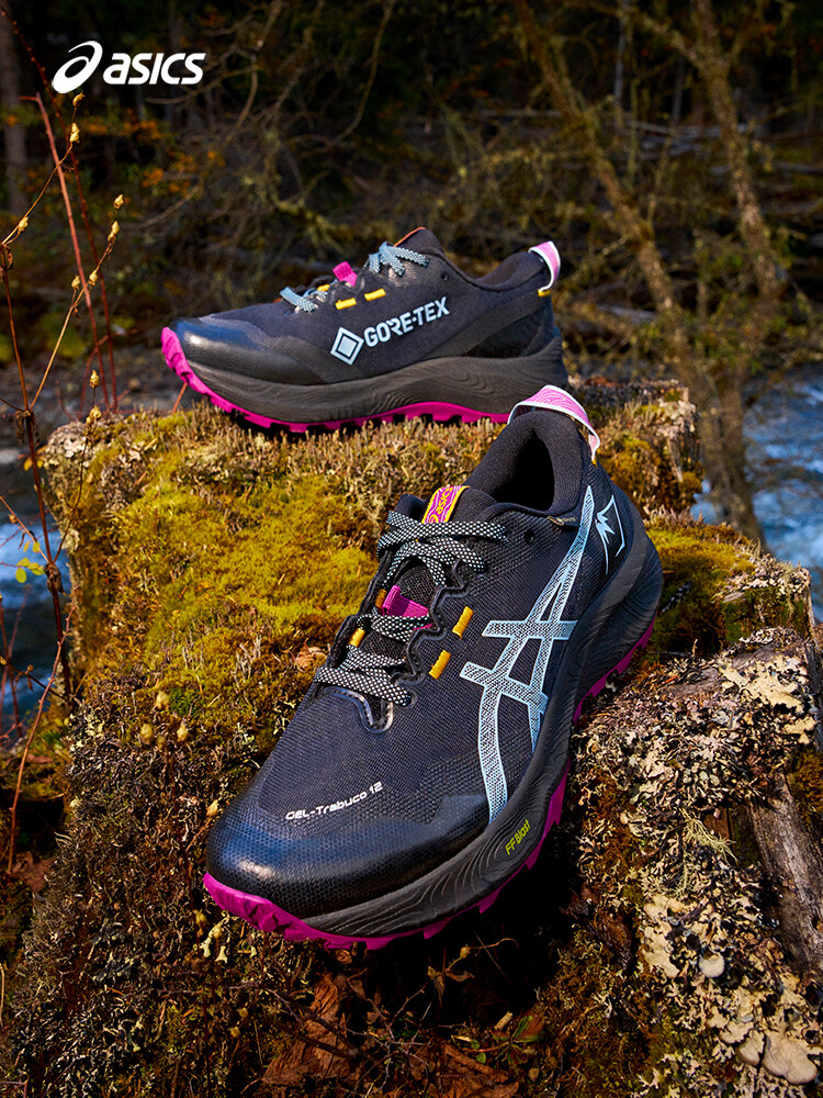 

Кроссовки женские Asics Gel-Trabuco 12 для трейлраннинга, черный / голубой