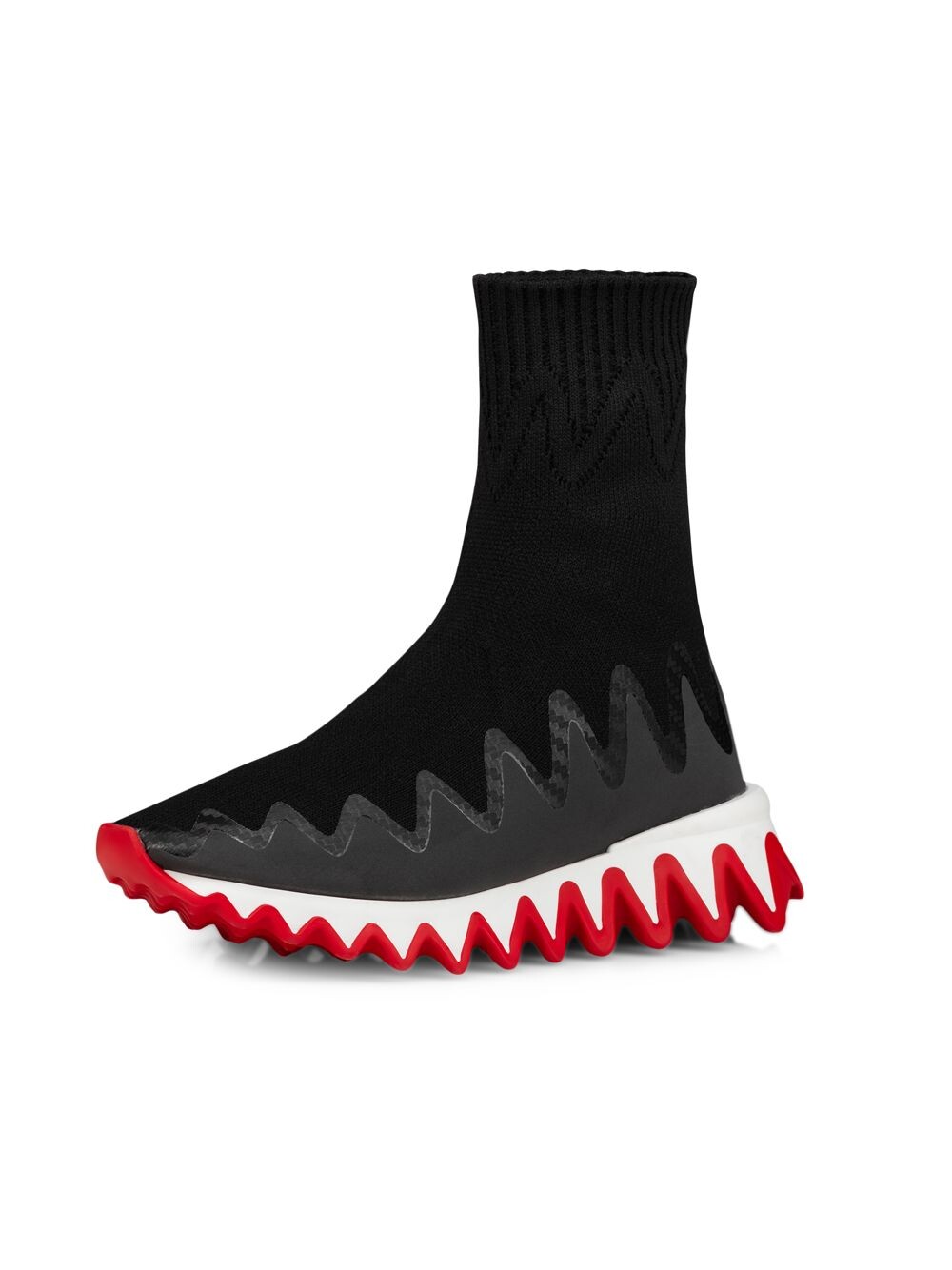 

Кроссовки Little Kid's & Kid's Mini Sharky Sock Christian Louboutin, черный