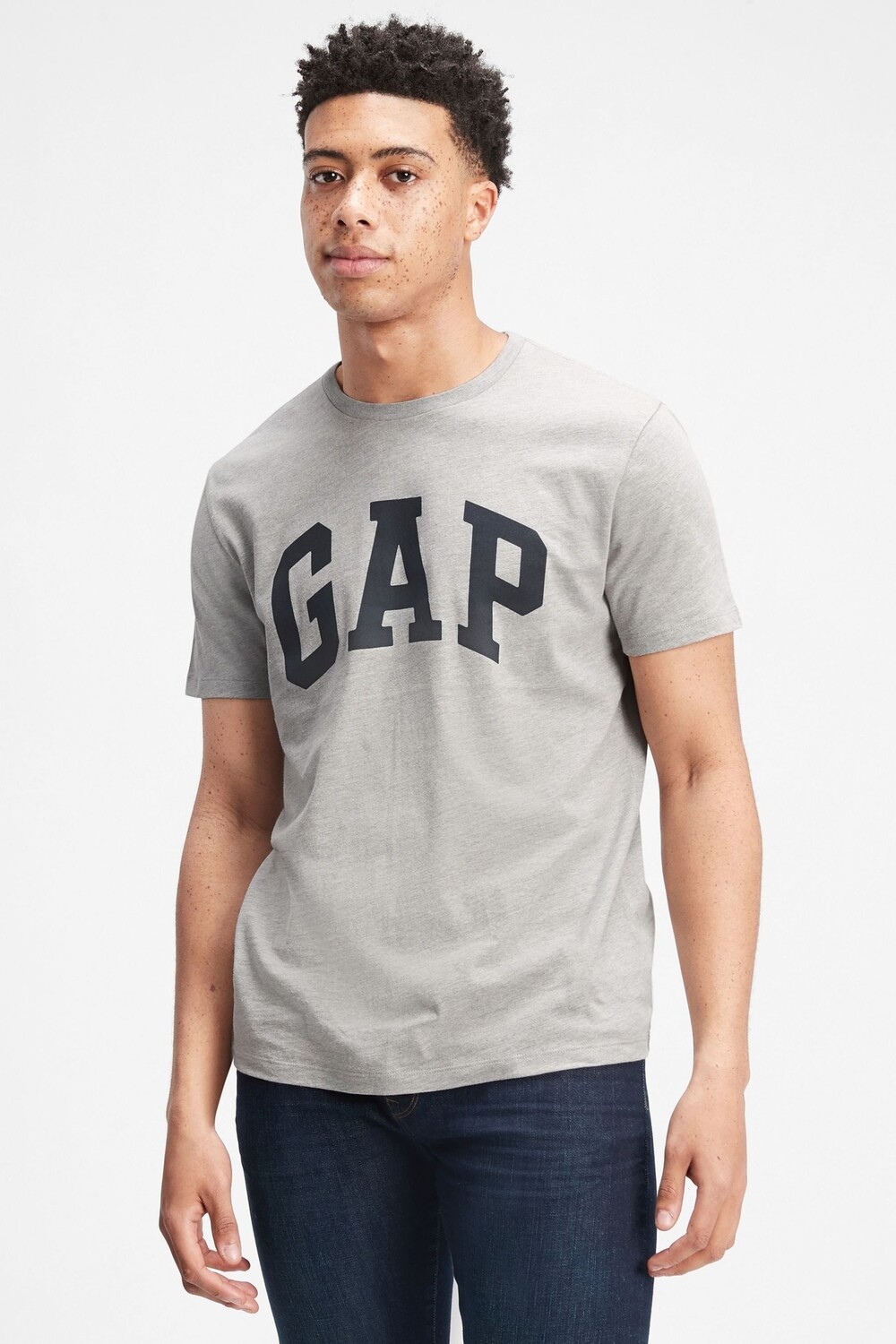 

Футболка с круглым вырезом и логотипом Gap, серый
