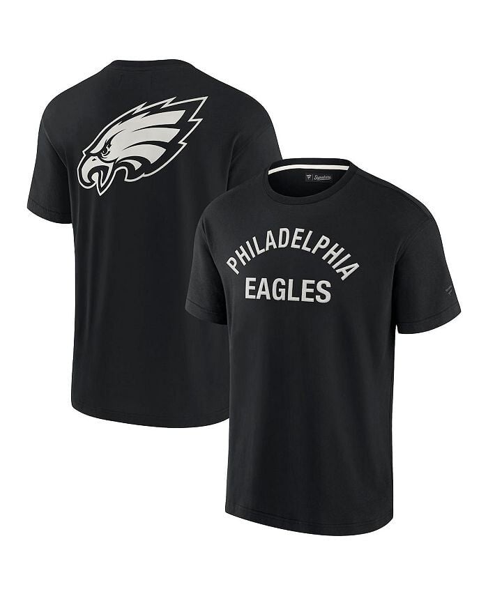 

Черная мужская и женская супермягкая футболка Philadelphia Eagles с коротким рукавом Fanatics Signature, черный