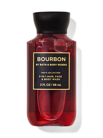 

Travel Size Средство для мытья волос, лица и тела 3-в-1 Bourbon, 3 fl oz / 88 mL, Bath and Body Works
