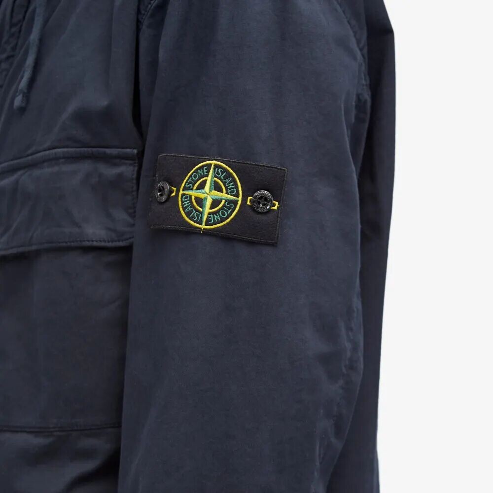 

Stone Island Куртка Supima из хлопкового твила Stretch-TC с капюшоном, синий