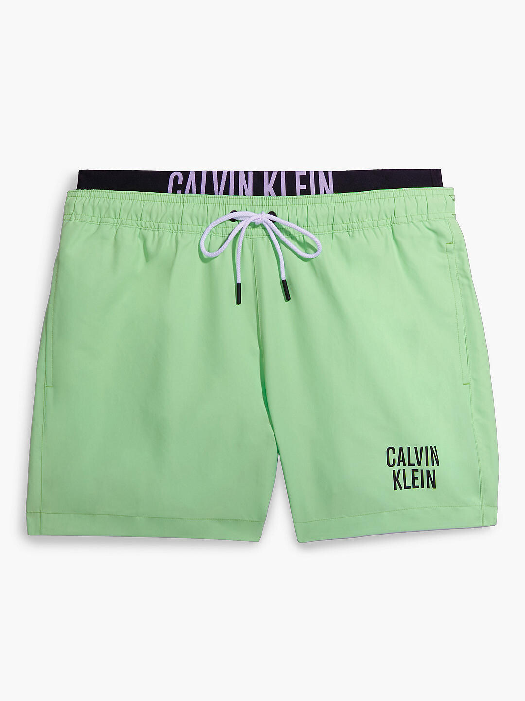 

Calvin Klein Intense Power Шорты для плавания с двойным поясом, цвет Lime Mist