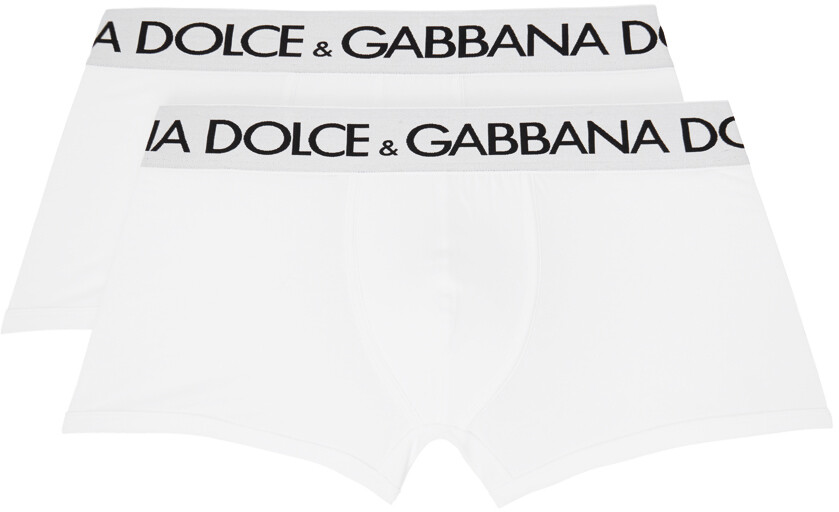 

Комплект двух белых боксеров Dolce & Gabbana