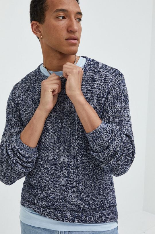 

Свитер из хлопка от Jack & Jones. Jack & Jones, темно-синий