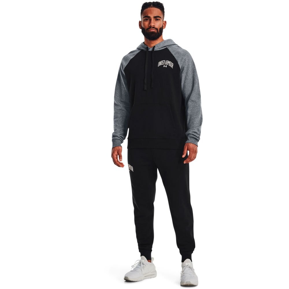

Худи Under Armour Rival Wordmark Colorblock HD, черный