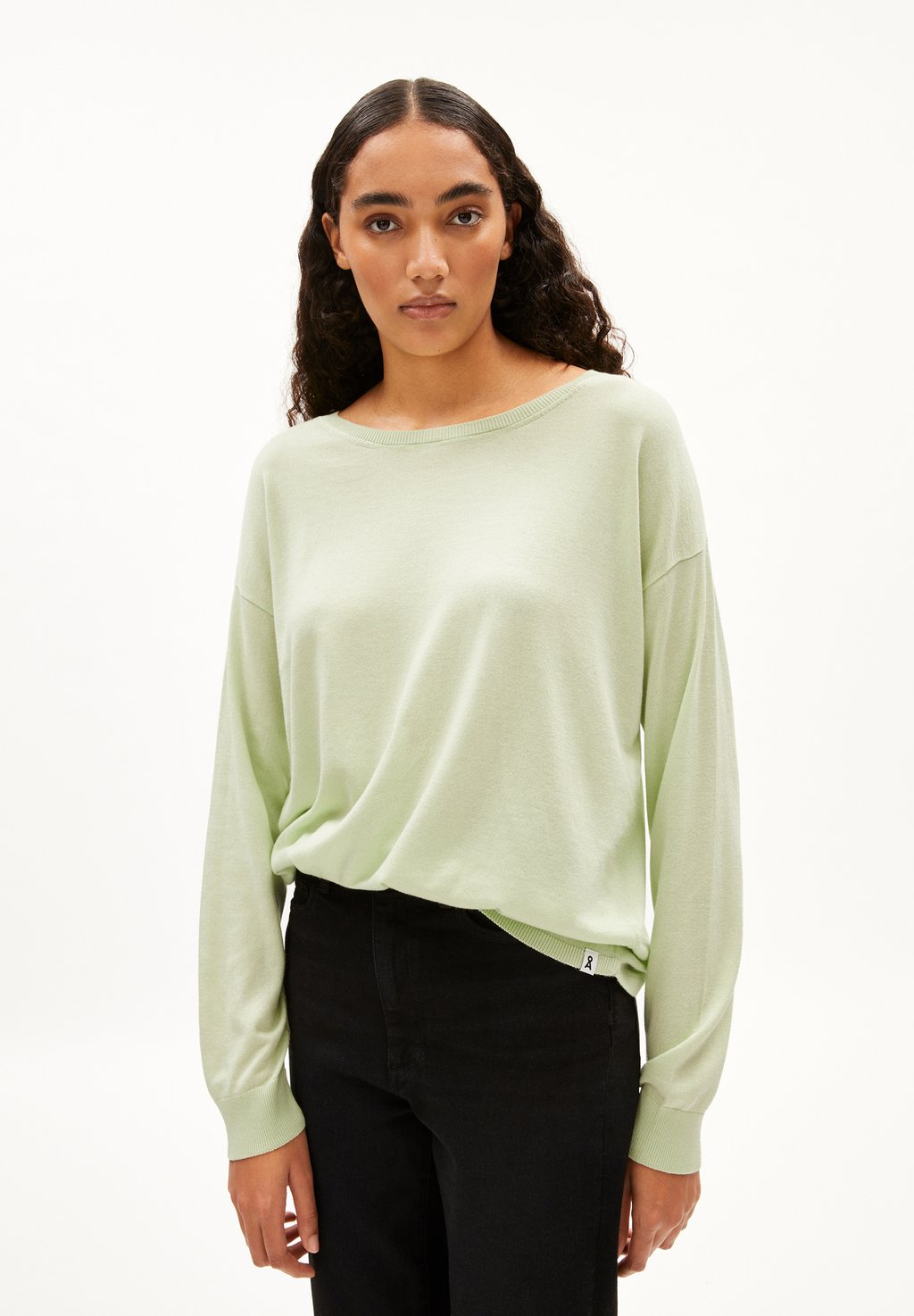 Вязаный свитер LAARNI ARMEDANGELS, цвет pastel green