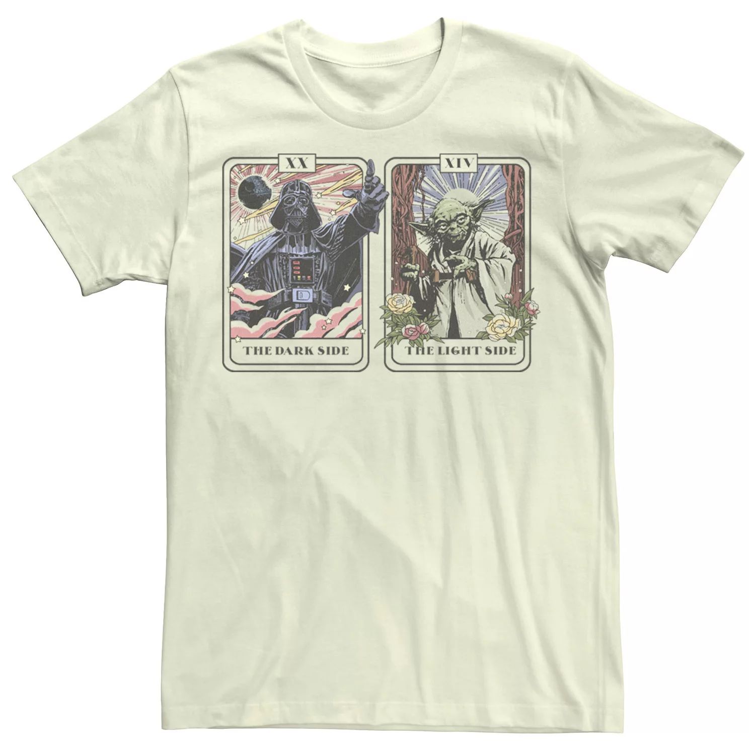 цена Мужская футболка с картами Таро Вейдера и Йоды Star Wars