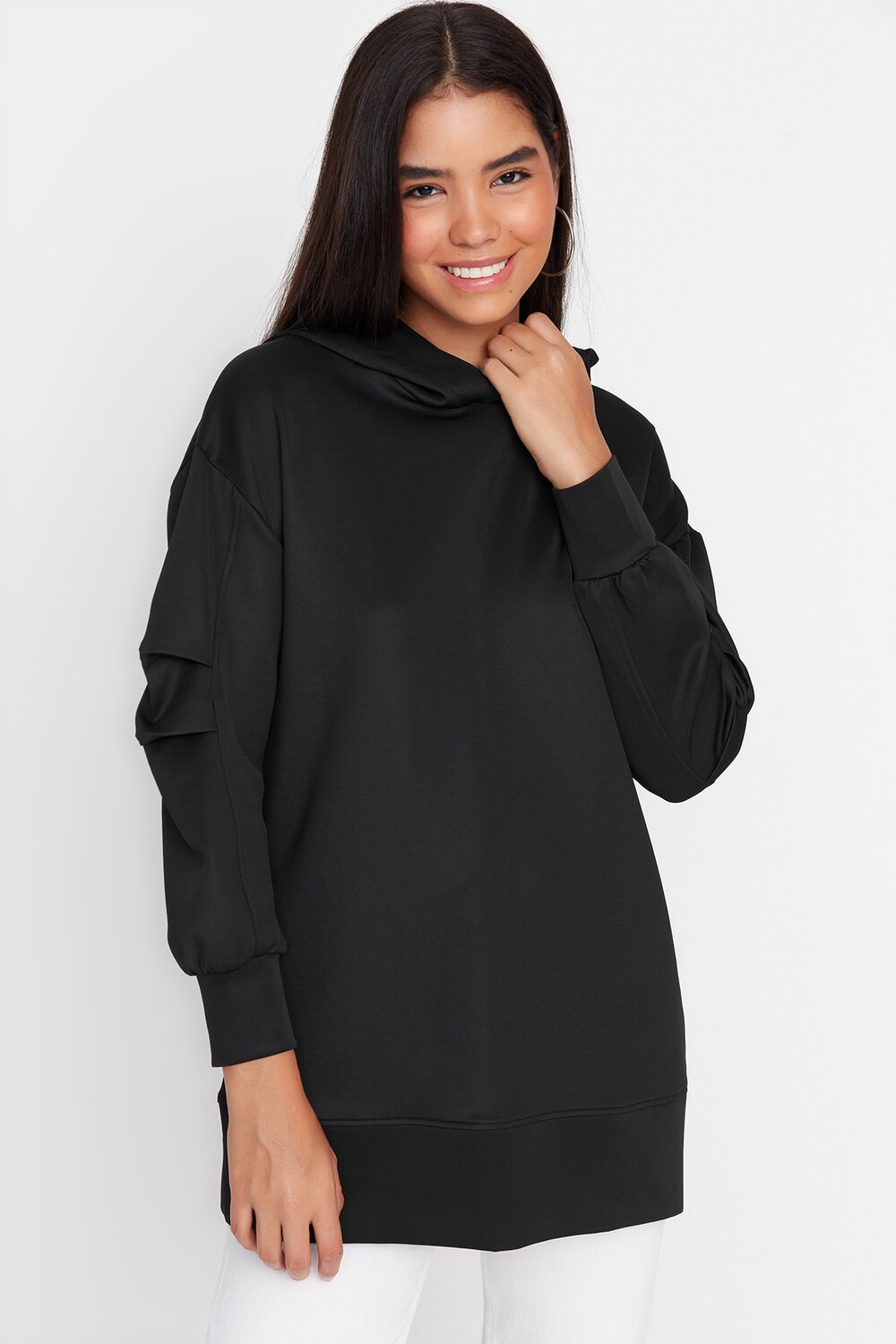 

Туника - Черный - Oversize Trendyol Modest, черный