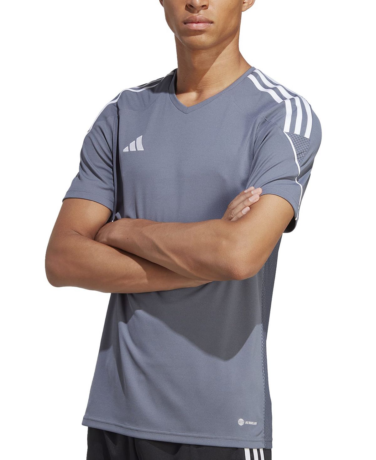 Мужская футболка узкого кроя с 3 полосками Tiro 23 League Performance adidas цена и фото