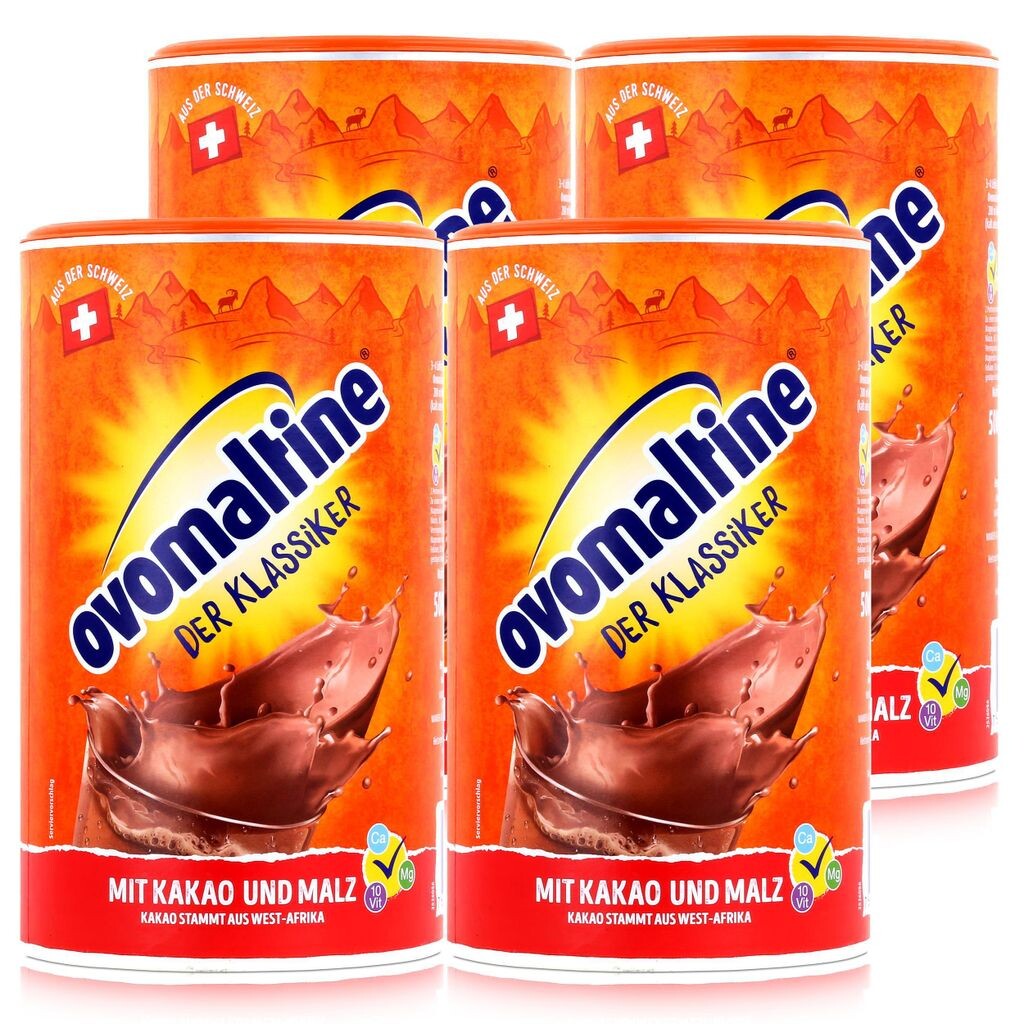 

Ovaltine классический солодовый напиток порошковый 500г с какао (4 шт. в упаковке) Wander