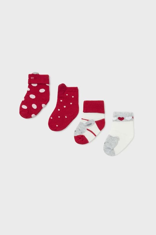 Детские носки в подарочной упаковке, 4 шт. Mayoral Newborn, красный новогодние детские носки в подарочной упаковке 3 шт в упаковке